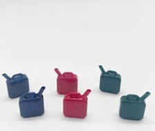 MACC940 - Greenhills Slot Car Painted Oil Cans x 6 - 1.32 Scale - NEW