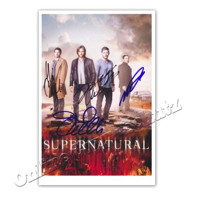 Supernatural mit Jared Padalecki & Jensen Ackles + Autogrammfoto autograph [K14]