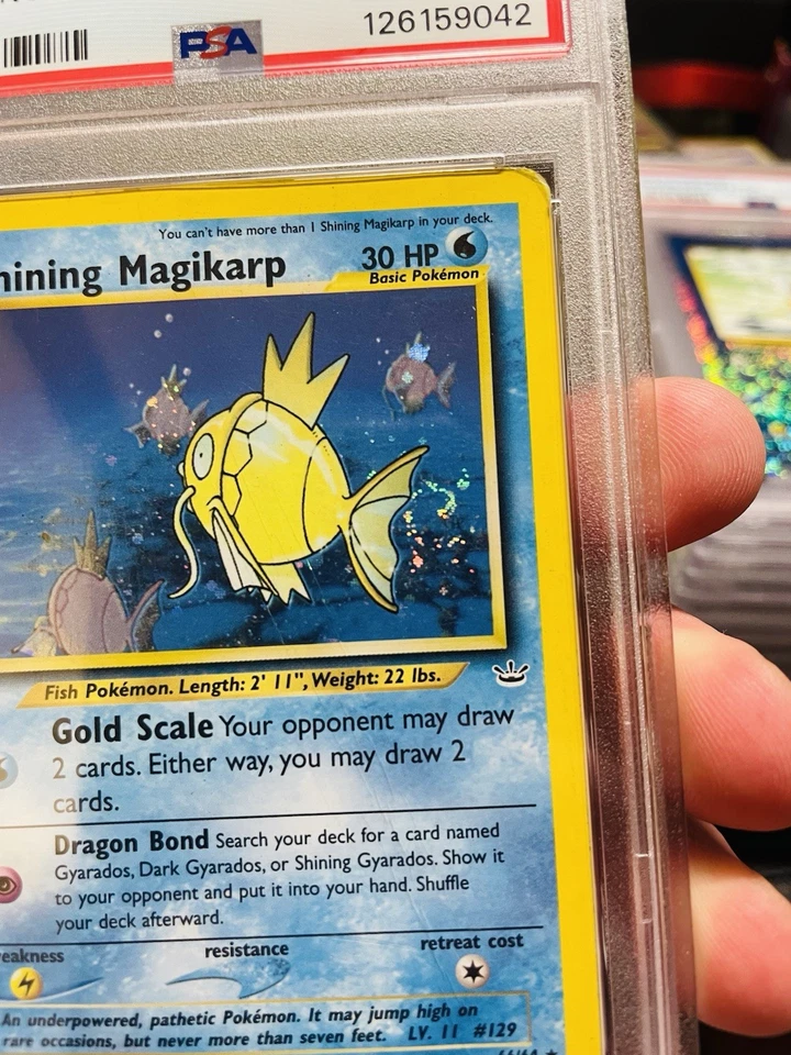 PSA 1 Pokemon Shining Magikarp 66/64 WotC Neo Revelation Holo Rare SWIRL - Image 3 of 3