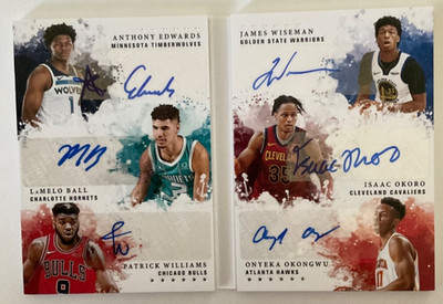 2020-21 PANINI ORIGINS BOOKLET AUTO ANTHONY EDWARDS LAMELO BALL PLUS 4 MORE 2/10
