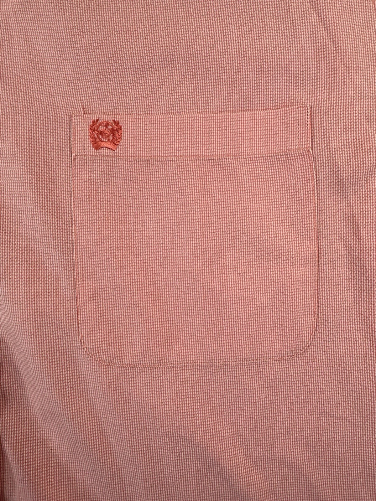 Cinch Orange Button Down Houndstooth Pattern Shir… - image 3