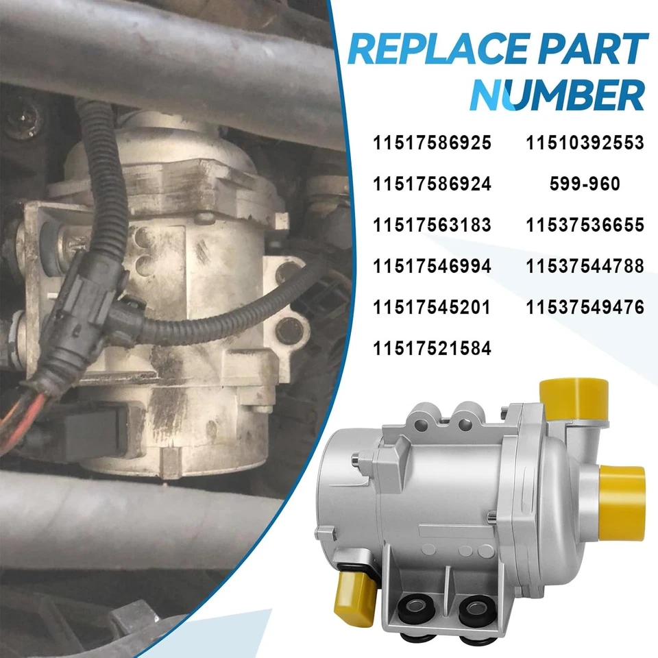 Water Pump W/Thermostat & Bolt 11517586925 For BMW 128i 325i 328i 528i 530i X3 Foto 3 de 4