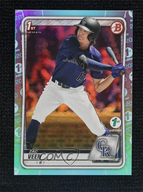 2020 Bowman Draft 1st Edition Sky Blue Foil Zac Veen #BD-107 r0j