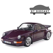 SOLIDO 1990 PORSCHE 911 964 TURBO 1/18 DIECAST VIOLET BLUE METALLIC S1803412