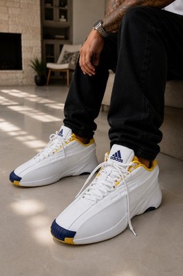 Adidas Crazy 1 Lakers White Yellow Purple Basketball Shoes Size 8