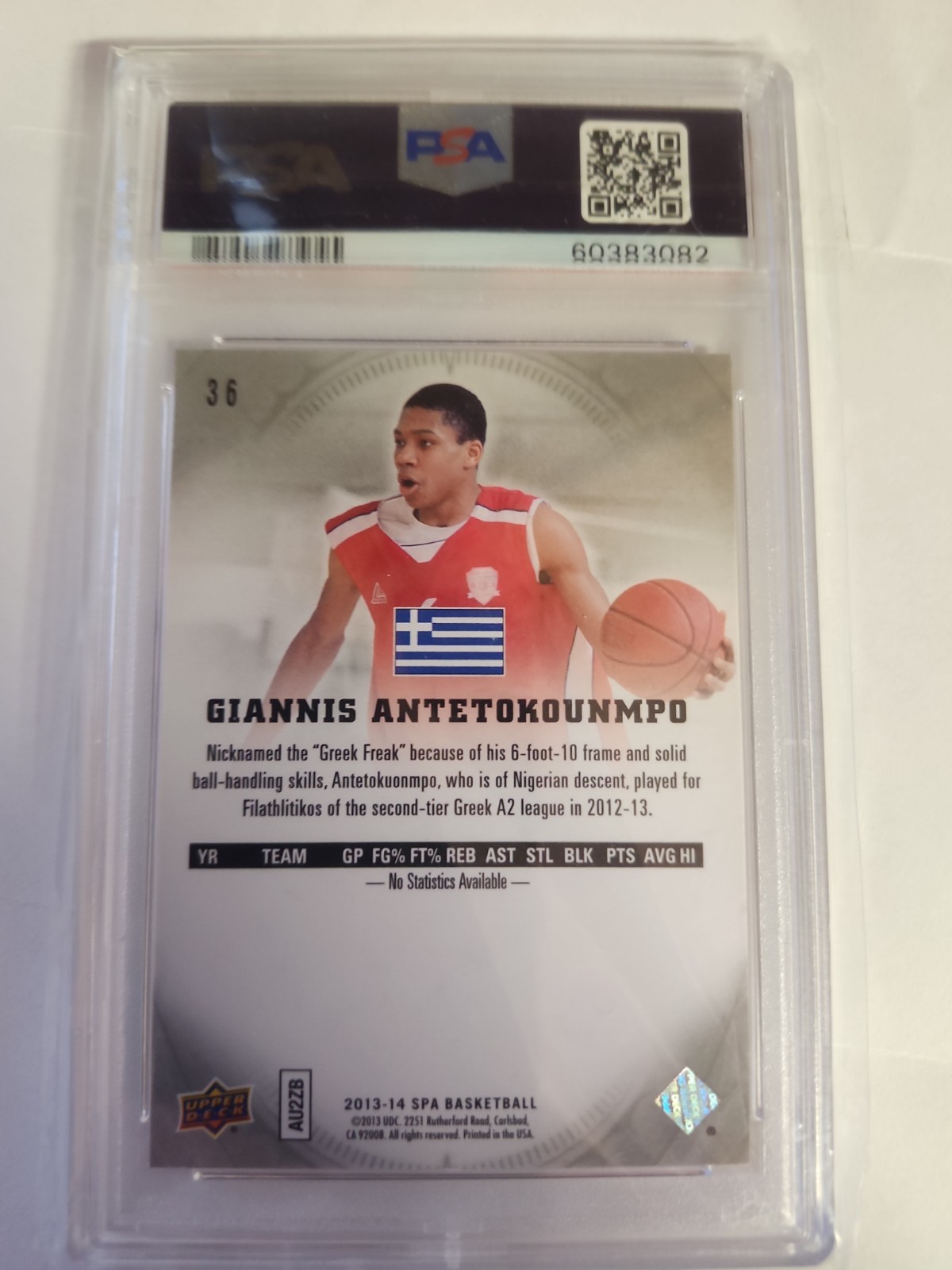 2013-14 SP Authentic - Giannis Antetokounmpo #36 PSA GEM Mint 10 Rookie RC Bucks view 5