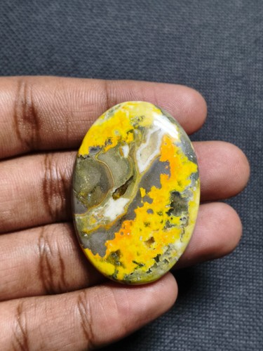 Bumble bee Jasper Natural Bumble Bee Cabochon Loose Gemstone 80 Cts. ME-13961 - Picture 3 of 6