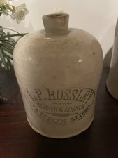 Antique Jug Half Gallon Canton Mississippi Stoneware Jug L.P. Hossley