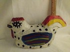 Guatemala Folk Art Rooster Handpainted Wood Hand-Carved Sitting 11-inch — photo 9