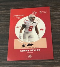 SONNY STYLES 2024 ONIT Red /335 AUTO #S-10 OHIO STATE Buckeyes RC