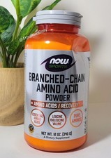 NOW Foods Branched Chain Amino Acids Powder 12oz - SEALED / DENT Best By: 2030
