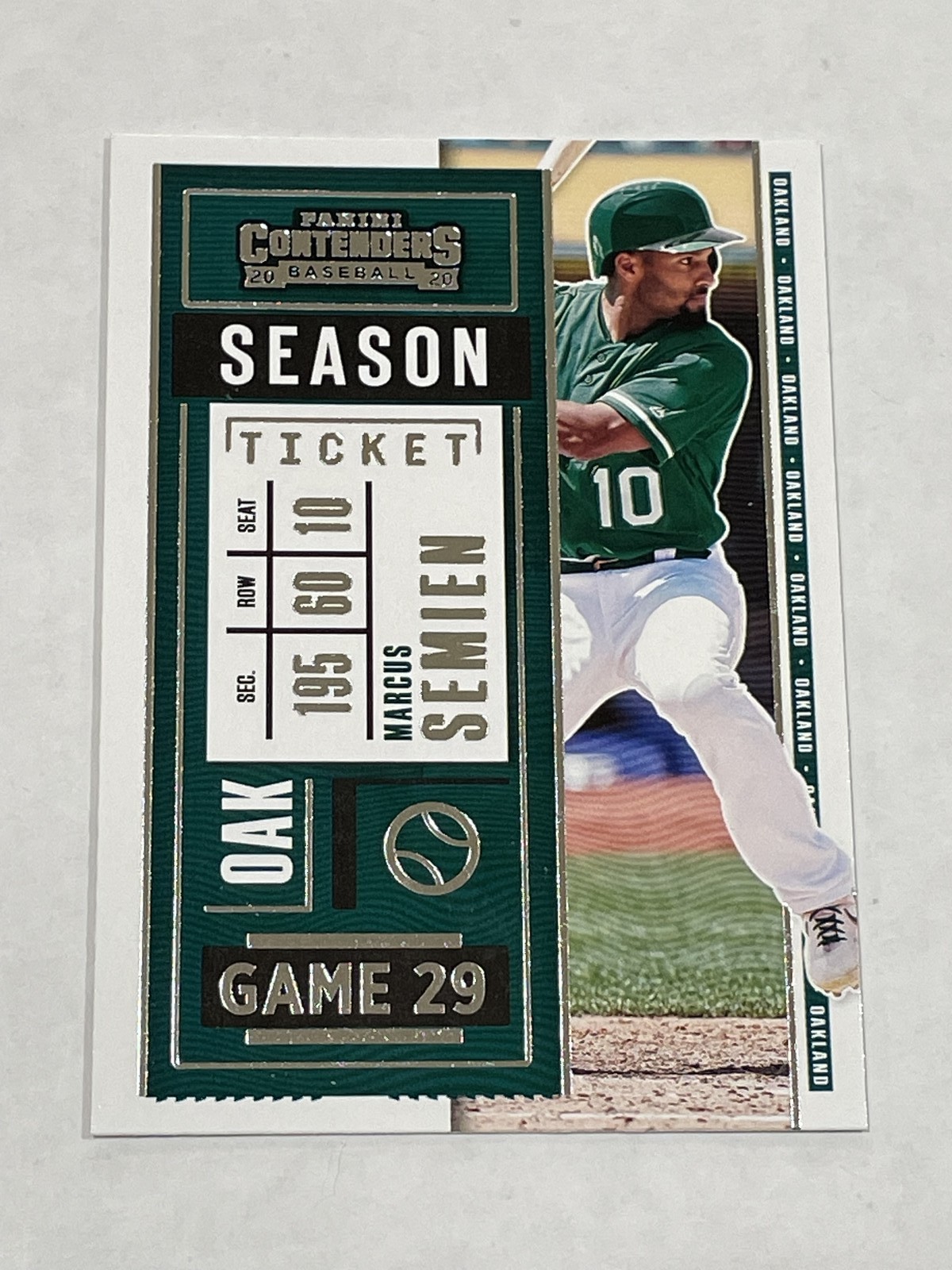 2020 Panini Contenders Baseball #82 - Marcus Semien - Oakland Athletics