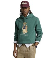 Polo Ralph Lauren Polo Bear Collegiate Fleece Hoodie Green Color L NEW Tags