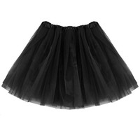 Tutu 40Cm SchwarztüLlrock Rock Ballerina KostüM Verkleidung Karneval Fasching