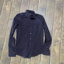 NEW Express Slim 1MX Button Up Shirt Mens SMALL Floral Stretch Preppy READ