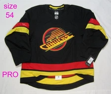 NO TARIFFS sz 54 Black Skate Vancouver Canucks Fanatics Authentic PRO Jersey FAP