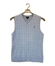 POLO RALPH LAUREN Cable knit vest blue