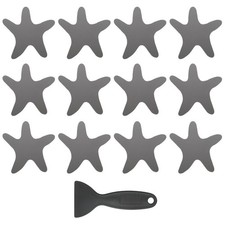 12 Pcs Non Slip Bathtub Stickers with Scraper Anti Slip Star Gray