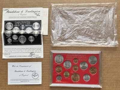 1974 G. BRITAIN COMPLETE DECIMAL & LAST L.S.D. ISSUE COMMEMORATIVE SET GEM UNC