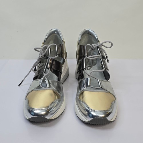 MICHAEL Michael Kors Silver Beckett Trainer Sneakers - Picture 9 of 11
