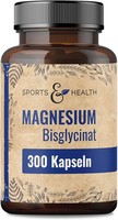 Magnesium Bisglycinat – Hochdosiert 400 Mg - 300 Vegane Kapseln
