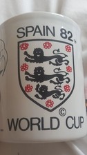 Vintage England Footbal World Cup Spain 1982 Official Coffee Mug Kilncraft VGC