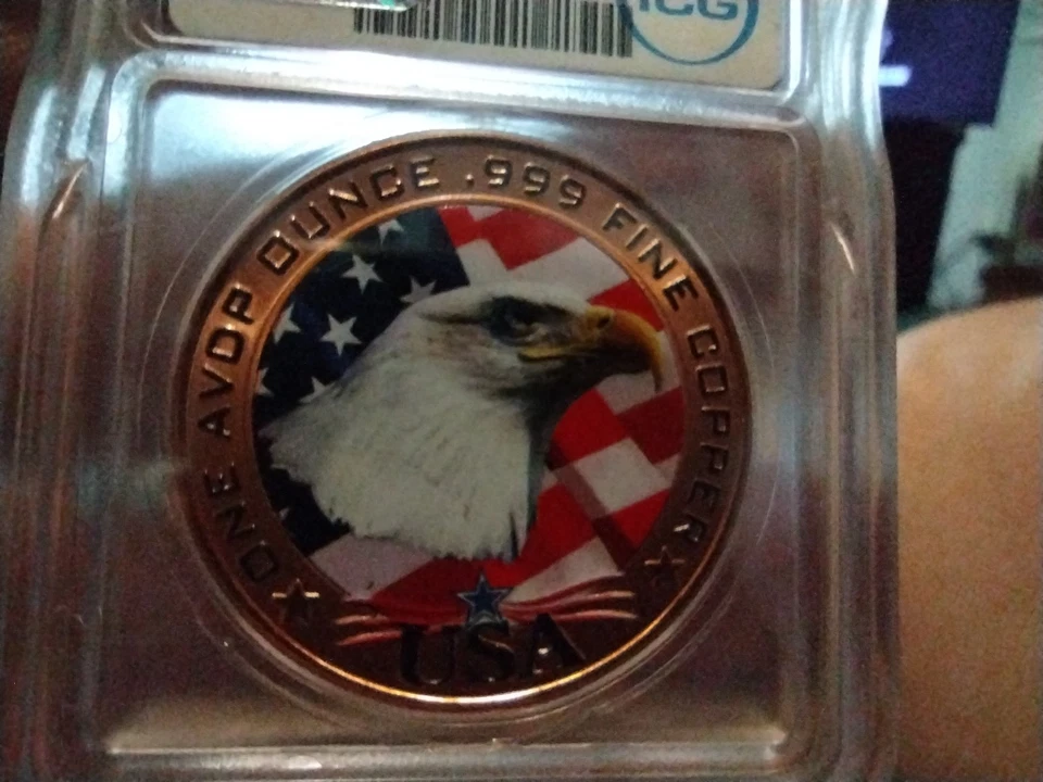 ICG MS 70 Perfect Patriotic Donald Trump Colorized ONE 1oz Copper BEAUTIFUL Coin - Image 4 of 4