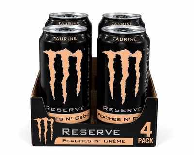 x4 Monster Energy Reserve Peaches N  Creme Discontinued Flavor. Expire 10/31/26