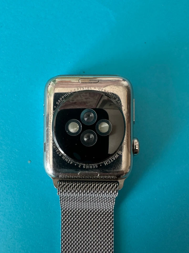 Apple Watch Serie 2,42mm Gehäuse,Edelstahl Silber;Edelstahlarmband mit Magnetver - Bild 3 von 4