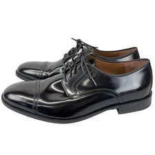Johnston & Murphy Bradford Cap Toe Mens 11 EEE Black Leather Oxfords 15-1771