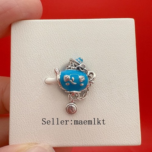 New 925 Sterling Silver Unbirthday Party Teapot Charm,Alice in Wonderland Charm