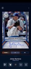 Topps Bunt 25 - Tribute '25 Johan Santana Blue Signature Iconic DIGITAL