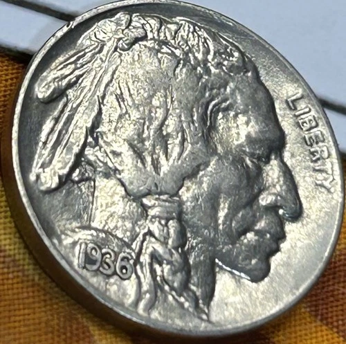 1936 5C Type 2 Brilliant Proof Buffalo Nickel DDR 3 Legged Error Coin