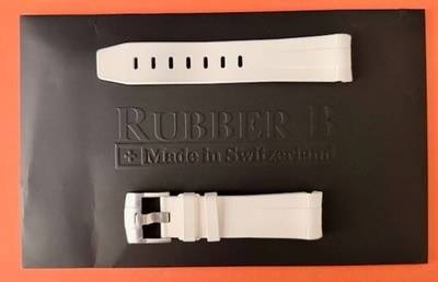 RubberB Rubber Watch Strap for Rolex Explorer 2 226570 WHITE