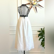 Altar'd State Cream A-Line Skirt with Eyelet Design XXS