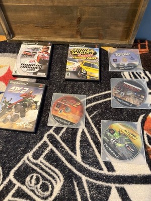 PS2 Racing Game Lot ATV Offroad Fury 2 NASCAR Thunder 2004 Juiced Test Drive + 3