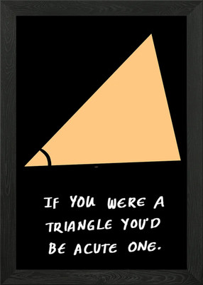 Triangle Acute Funny Flirt Framed Wall Art Poster Canvas Print Picture