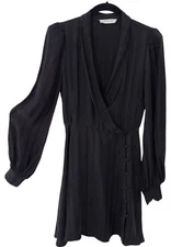 LANI THE LABEL Black Tonal Stripe Sweetheart Dress Size S Fit N Flare