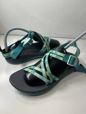 Chaco Sandals Sz 5 / 6 Blue Green ZX1 Yampa Hiking Strappy Open Toe