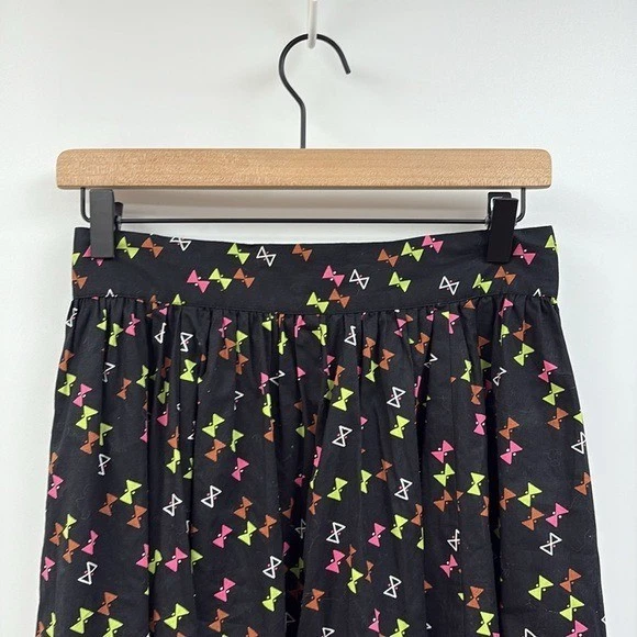 Falda Trashy Diva Bow Gráfico Años 50 Plisada Línea A Estampado Novedad Preppy Negra 8 Foto 2 de 4