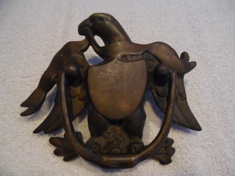 Antique Reclaimed Solid Brass American Eagle Door Knocker