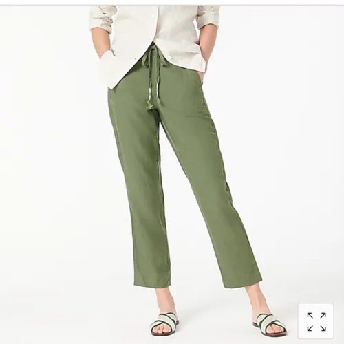 J Crew Tie Waist Seaside Pants Womens 
