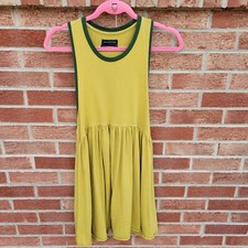 Urban Outfitters Tank Dress Women's Size XS Knee Length Pockets Mustard Yellow