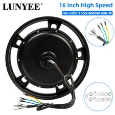 16 Inch 60V90V120V 4000W Electric Bike Scoote Motor Skateboard Wheel Hub Motor