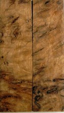 Maple Burl Big Leaf Stabilized  2 pc Knife Scales 3/8" x 1 1/2" x 6" - 18 