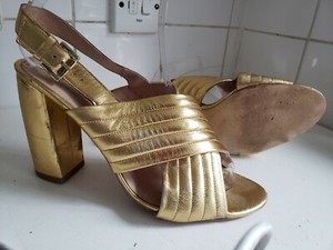 office gold sandals