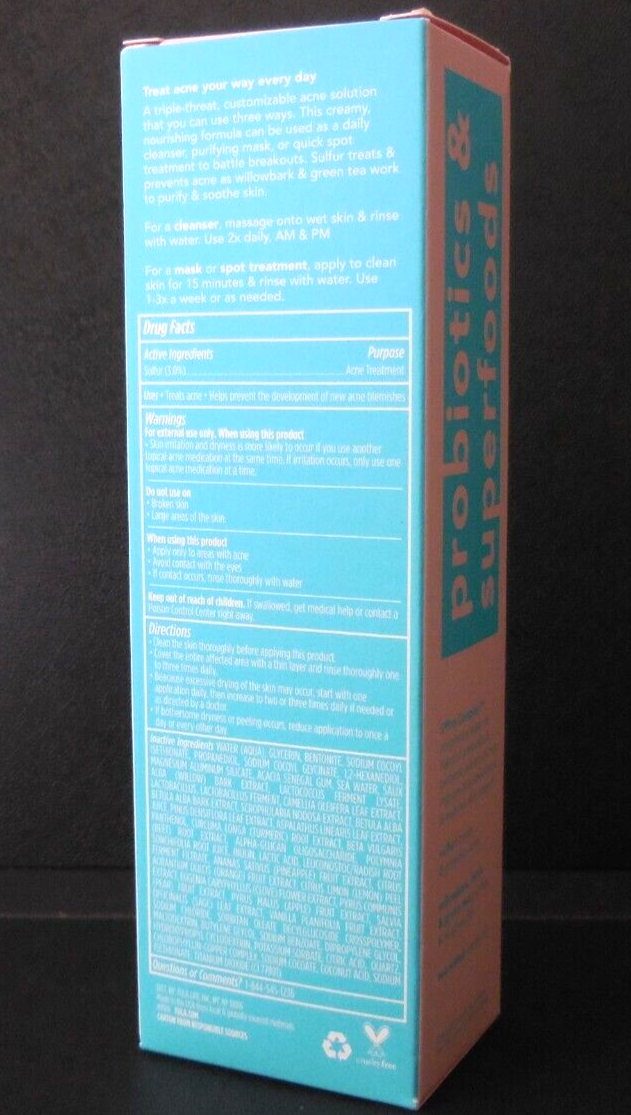 Tula Skincare Acne All Star 3 in 1 Acne Cleanser Mask 113g / 4 Fl Oz NEW IN BOX eBay