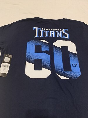 Tennessee Titans Large Logo Game Day Navy T-Shirt NWT $40