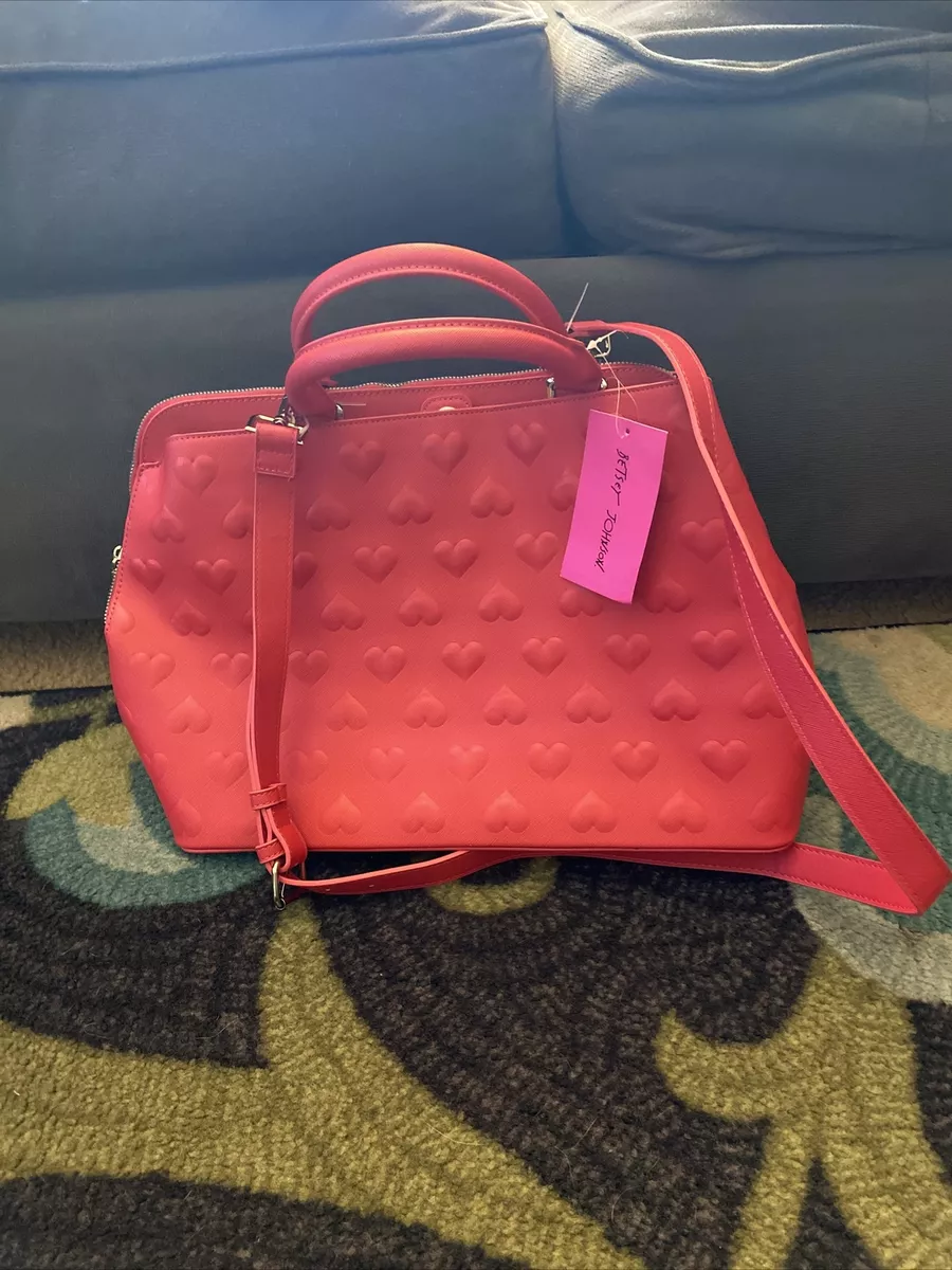 Betsey Johnson | Bags | Pink Betsey Johnson Purse With Hearts | Poshmark