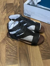 Roan By Bedstu Women’s Sandals Size 8.5 Charla Bosco Grey Brown Leather NWOB